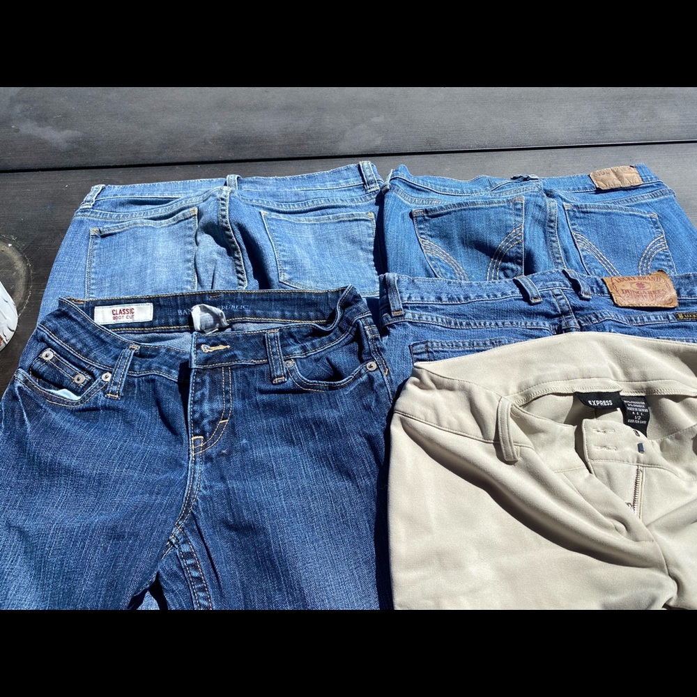 Jeans, black pant.. 8 pairs total